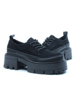 03-C1806-3 BLACK Полуботинки женские (натуральная замша)