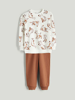 Scooby-Doo Bask?l? Erkek ?ocuk Sweatshirt ve E?ofman Alt? 2li