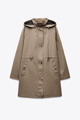 LONG JACKET WITH HOOD - Zara фото 3