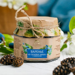 Варенье из сосновых шишек с жимолостью 150г