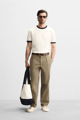 BASIC CONTRAST RIB T-SHIRT - Zara фото 2
