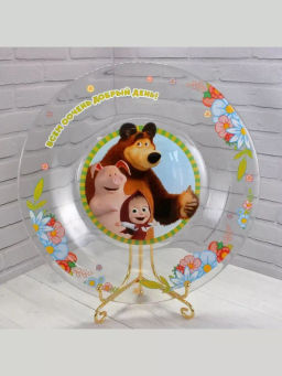 Тарелка Маша и Медведь. Добрый день 19,5 см арт.ММТ195-1 /МФК/  фото 2