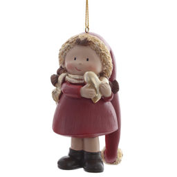 Фигурка декоративная подвесная "Девочка", L5 W5 H10 см, 2в.
