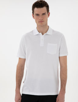 Beyaz Regular Fit K_vr_lmaz Polo Yaka Basic Ti__rt - Pierre cardin фото 3