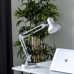 TLI-221 SILVER E27 Светильник настольный. Цоколь Е27. 60W. Механический выключатель. Серебристый. ТМ Uniel - Volpe фото 15