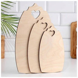 Набор досок разделочных сердечко ЛБ-185