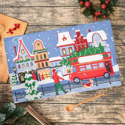 Полотенце кухонное Праздник в городе 35х60см, 160 г/м2