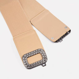 Ремень женский, ширина 6 см, пряжка металл, цвет бежевый - Simaland фото 3