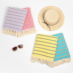 Пештемаль Полосы 100х180 см, сиреневый - Lovelife фото 5