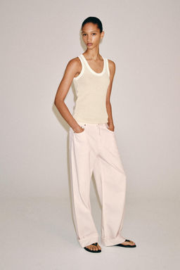 ZW COLLECTION 100% LINEN TOP WITH TIES - Zara фото 27