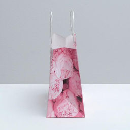 Пакет подарочный крафтовый Пионы, 25 22 12 см - Дарите счастье фото 3