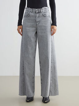 Wideleg Kad?n Jean Pantolon