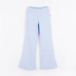 Брюки расклешенные с разрезами Светлый деним подростковые - Bungly фото 2