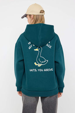 Teen Zumrut Yesili Orme Sweatshirt TWOAW26SW00165 - Trendyolmilla фото 4