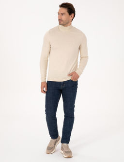 Bej Slim Fit Basic Kazak - Cacharel фото 4