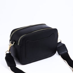 Сумка женская кросс-боди на молнии, 18×7×16 см, с животным принтом, чёрная