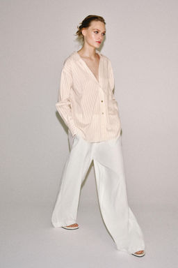 CAMISA RAYAS ZW COLLECTION / Rosa / Blanco - Zara фото 5