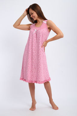 Ночная сорочка из кулирки Василиса лиловая огурцы - Амадэль фото 4