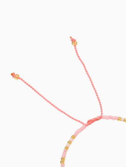 Браслет «Лила», длина 16 см, розовый, золотистый