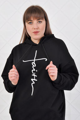 Арт. 13100 Худи женское 50-58 (5 шт) Цвет:черный