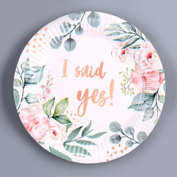 Набор бумажной посуды Свадебный: 6 тарелок, 6 стаканов - Страна карнавалия фото 7