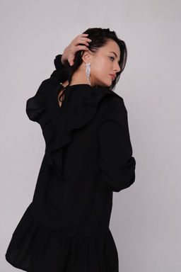 Платье-мини чёрное - Martichelli фото 7