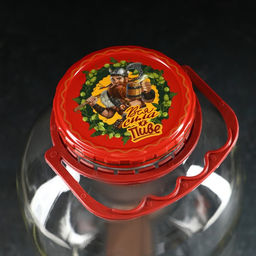 Кувшин стеклянный «Вся сила в пиве», 3 л, с нажимным краном, с ручкой держателем, в коробке