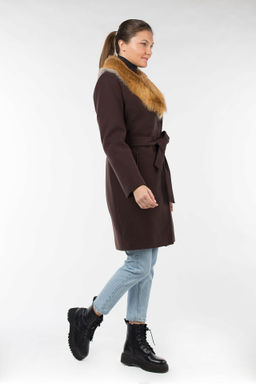 Мех натуральный (лиса) Пальто утепленное Холлофайбер 300 - El podio фото 3