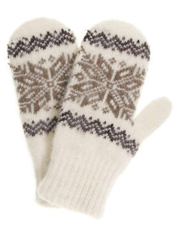 Варежки женские "Снежинка с зигзагом" 3022-3