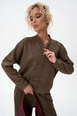 Бомбер Майли (оливковый) - Эльза фото 15