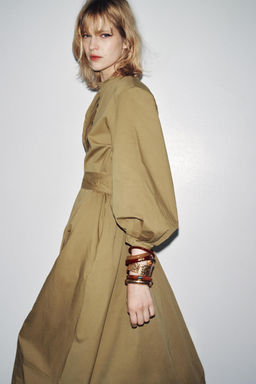 ZW COLLECTION BELTED SHIRT DRESS - Zara фото 4