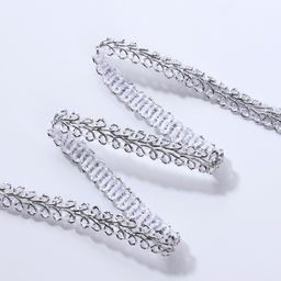 Тесьма декоративная «Шанель», 8 мм, 10±1 м, цвет серебряный