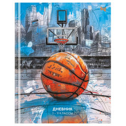 Дневник тв. об., 1-11 кл. "Basketball sketch" (Д5т40_лм 64674, BG) матовая ламинация