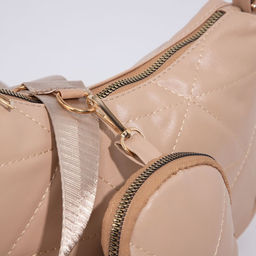 Сумка-багет на молнии, цвет бежевый - Simaland фото 4