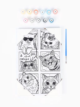 Картина по номерам Смешные котики, 20?30 см