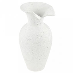 Ваза керамическая "Аристократ" 1,45л, д12,5см, h25,6см, горло д5,5см, матовая глазурь, противоскользящие накладки, белый, в коробке (Китай)