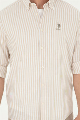 U. S. Polo Assn / Мужская рубашка с длинным рукавом Stone - U.s. polo assn фото 6