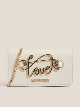Клатч LOVE MOSCHINO SCRIPT SLG Артикул 4463875, молочно-бежевый