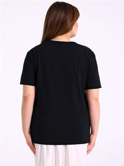 Футболка женская Апрель хлопок черный фото 5