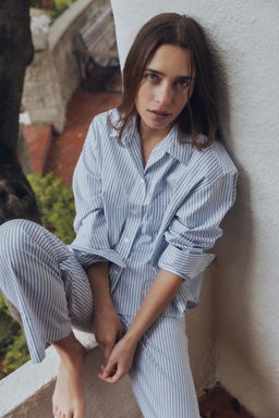 STRIPED PYJAMA-STYLE SHIRT - Zara фото 3