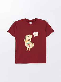 Bisiklet Yaka K?sa Kollu Bask?l? Erkek Bebek Ti??rt