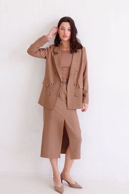 Юбка миди-макси коричневая - Martichelli фото 6