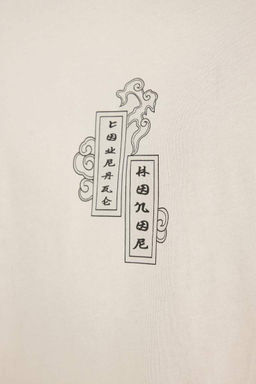 Футболка свободного покроя с круглым вырезом и короткими рукавами с принтом на спине - Defacto фото 5