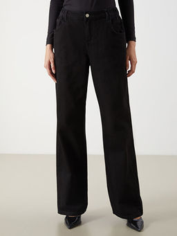 Wideleg Kad?n Jean Pantolon