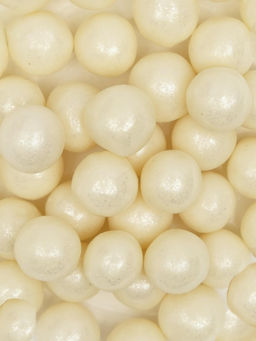 Цена за 2 шт. Кондитерская посыпка с мягким центром Жемчуг: серебро, 12-13 мм, 50 г