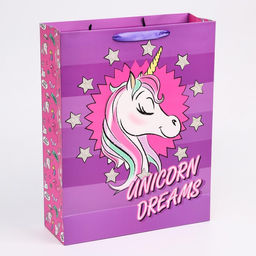 Пакет ламинат вертикальный Unicorn dreams, Минни Маус и единорог, 31х40х11 см