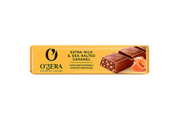 OZera, шоколад молочный Extra Milk &Sea Salted caramel, 45 г (упаковка 30 шт.)