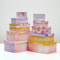 Набор подарочных коробок 10 в 1 «Цветы», 30.5×20×13 - 12×6.5×4 см