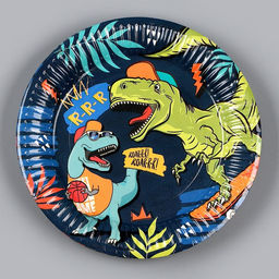 Тарелка бумажная Джунгли, 18 см, в наборе 6 штук - Страна карнавалия фото 6
