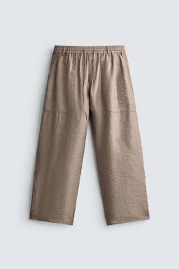 PANTAL?N FLUIDO RELAXED FIT / rosa claro